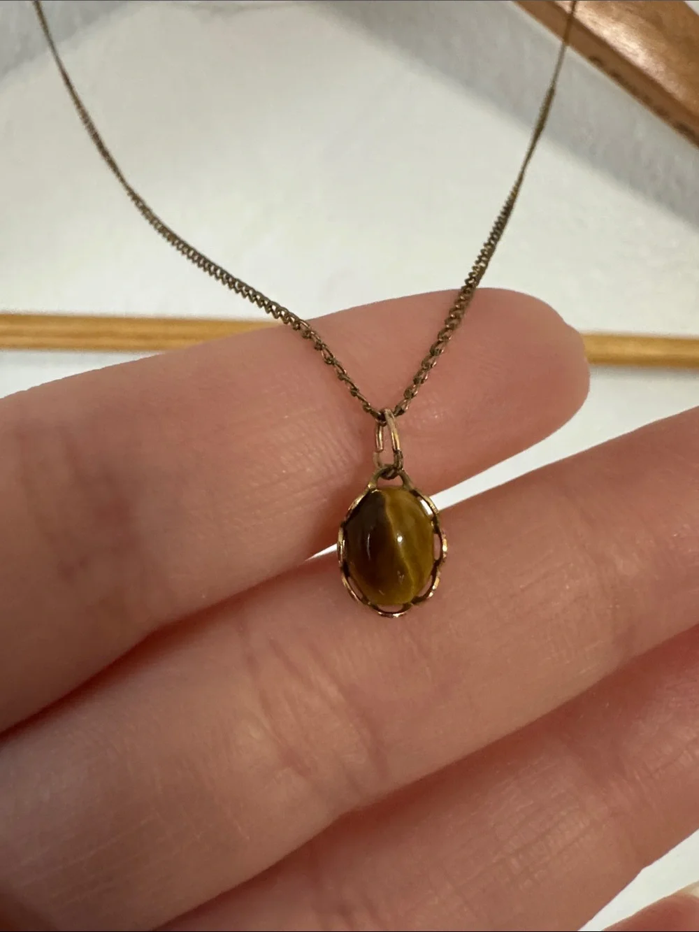 Gold Filled Tigers Eye Necklace